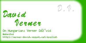 david verner business card